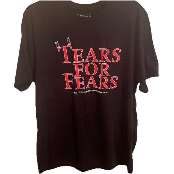 NWOT Tears For‎ Fears 'The Tipping Point World Tour 2022' Shirt Adult  XXL Black - Picture 1 of 5